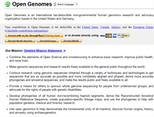 Tablet Screenshot of open-genomes.org